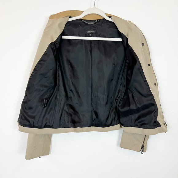 Strenesse Gabriele Strehle Zip Up Jacket with Snaps Tan Women's 6 - Picture 4 of 12